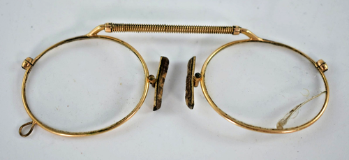 VINTAGE CURRY & PAXTON LTD SPECTACLES GLASSES CASE with PINCE NEZ SPECTACLES - Picture 3 of 6