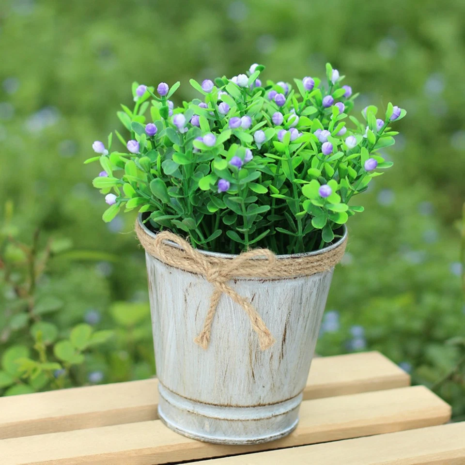  3 Count Blumentopf Hängend Metall Übertopf Vintage Metallblumenvase - Bild 2 von 4