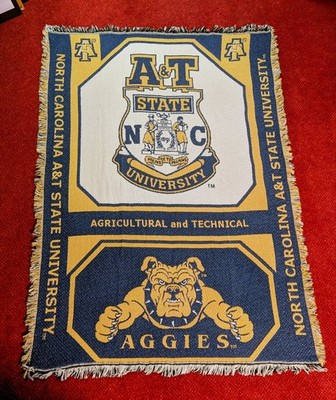 NORTH CAROLINA A&T STATE UNIVERSITY 50'' x 70'' - Throw - Blanket (NC A&T) - HBCU