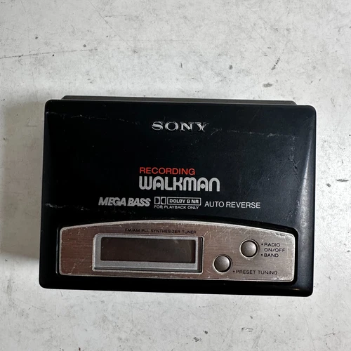Sony Walkman WM-F2097 Black AM/FM Tuner Compact Radio Cassette - For Parts