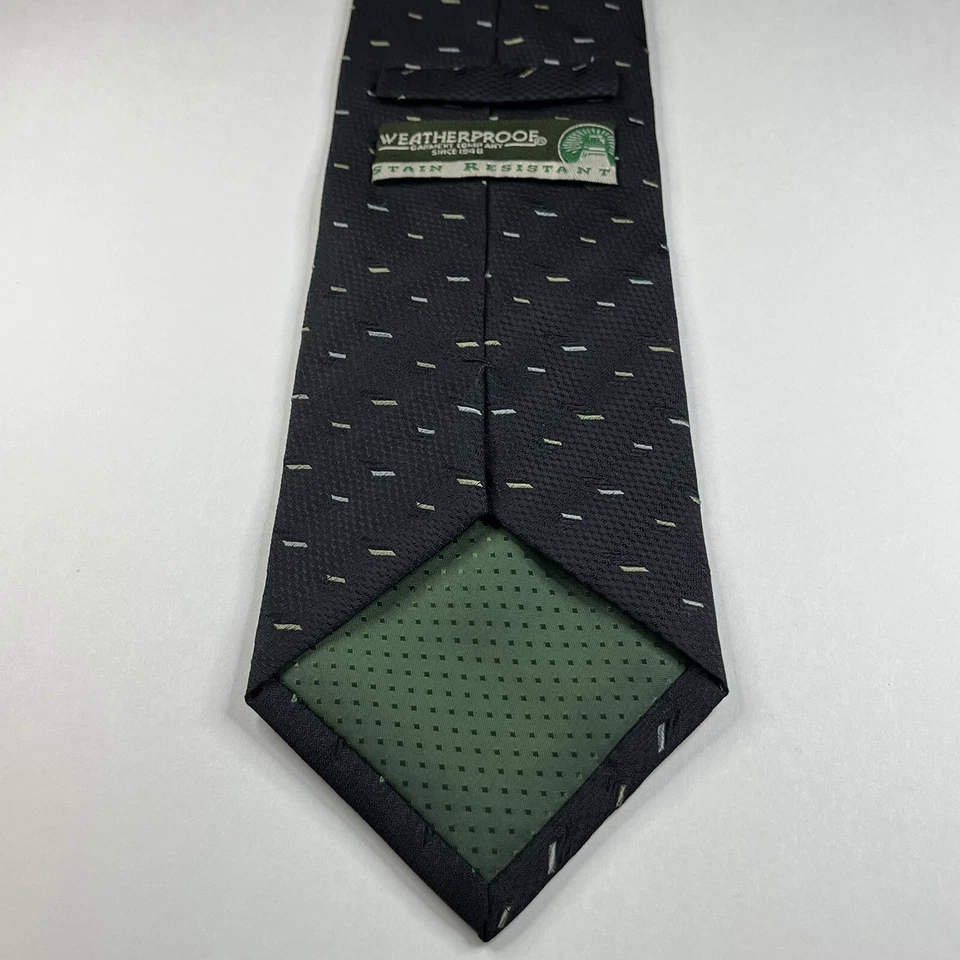 Weatherproof Garment Company Corbata Corbata Prendas para el cuello Negro Geométrico 58”L x 4”W Foto 3 de 4