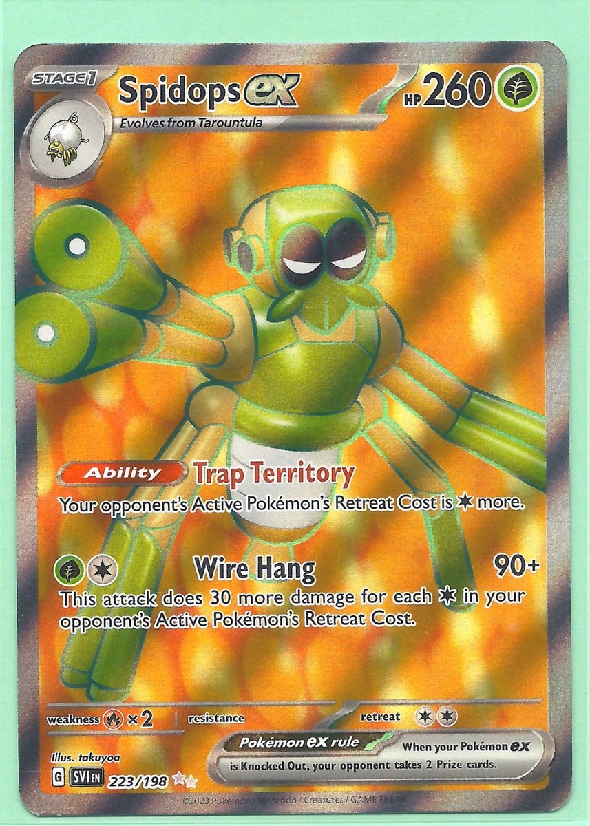 SPIDOPS ex 223/198 SCARLET AND VIOLET POKEMON-FULL ART -RARE-MINT