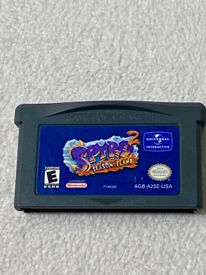 Spyro 2 Season of Flame Nintendo Gameboy Advance GBA Authentic Tested Working