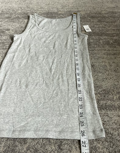 Gap Womens M Modern Tank Top Gray Heathered Basic Lightweight NWT P6 - Picture 4 of 8