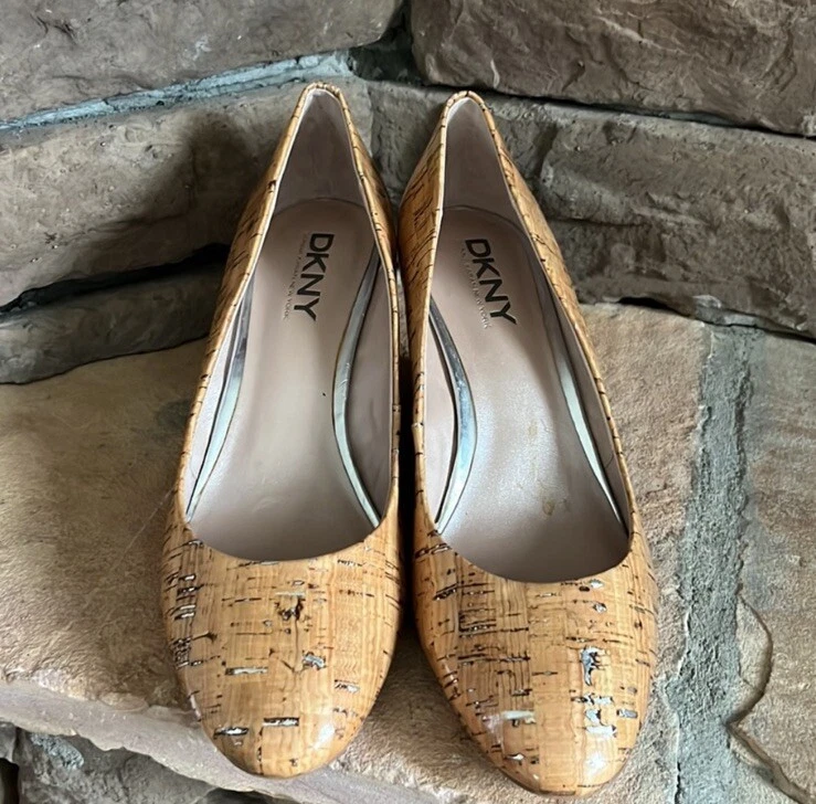 DKNY Gil натуральный пробковый клиновидный насос / размер 8,5 - Изображение 3 из 4