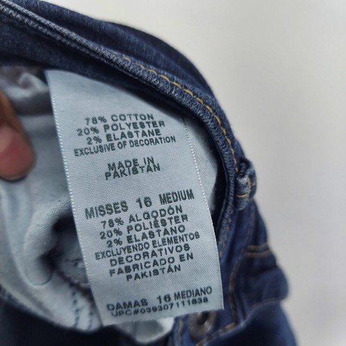 Denizen by Levis Jeans Mujer Misses Talla 16M Moderno Ajustado Azul Oscuro Elástico - Imagen 10 de 10