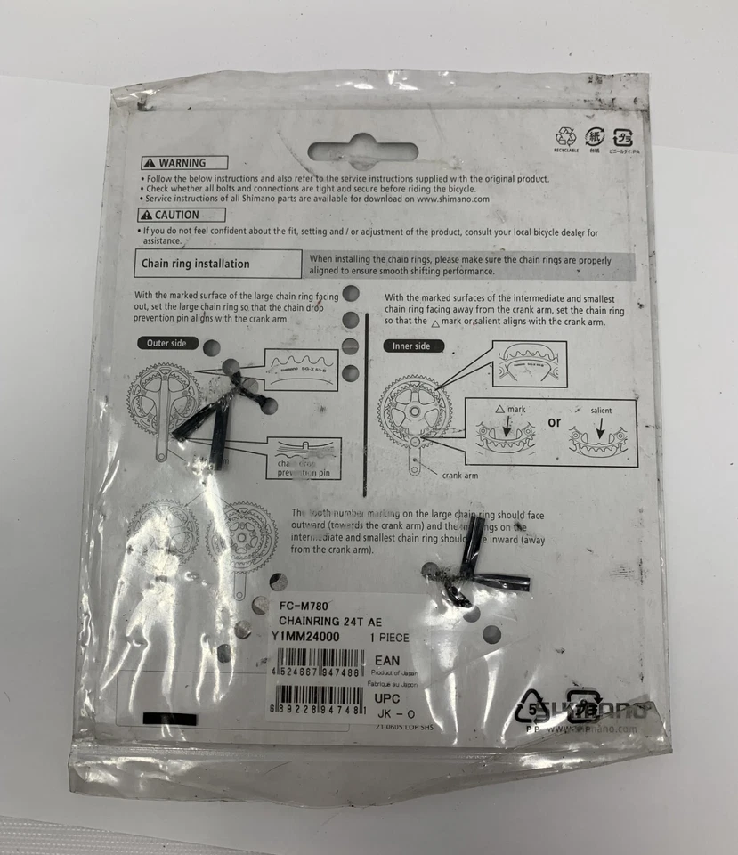 Shimano Deore XT FC-M780 24T x 64mm Chainring - New - Image 4 of 4