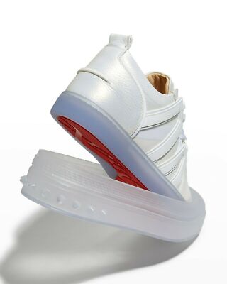 Christian Louboutin Vida Viva Metallic Clear-Sole Sneaker MEN 42