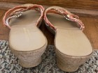 Marzia Vellutini Orange Gold Strappy Wedge Sandals Size 9 — photo 3