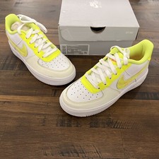 Nike Air Force 1 LV8 GS White Volt Kids sz 4.5Y Women s 6 AF1 Shoes DV1680-100