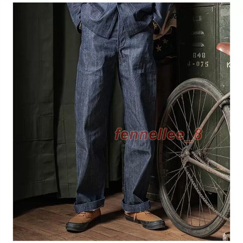 Rugged Bronson 1945 USN Dungaree Trousers Mens Selvedge Denim