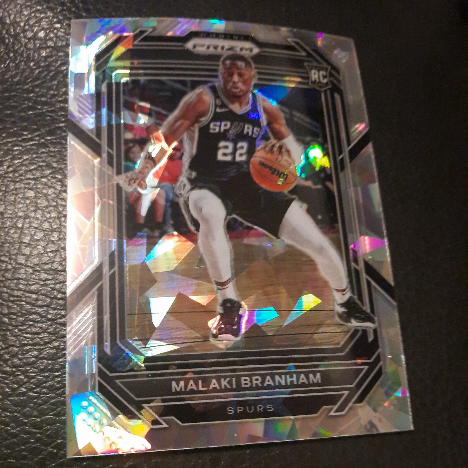 Panini Prizm 2022-23 Malaki Branham Spurs Cracked Ice Prizm #230 RC