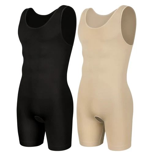 Herren Schlankheitsunterwäsche Bauchkontrolle Body Shaper Hi-Kompression Skinny Body - Bild 4 von 26