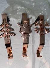 Christmas Stocking Hanger for Mantle Set of 3 Christmas Stocking Hooks for Fi...