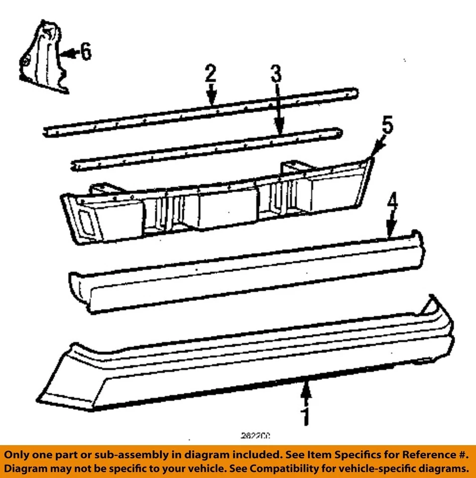 Conjunto de parachoques trasero usado para: Chrysler Conquest 1987 trasero grado A Foto 3 de 4