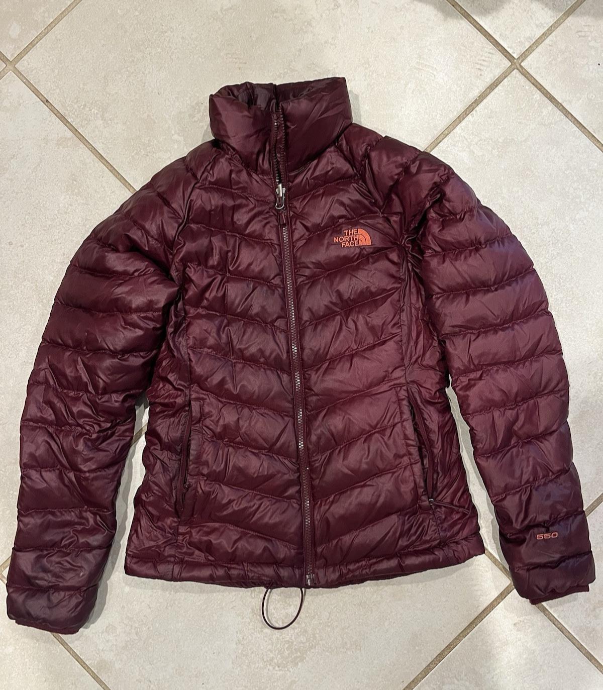 North Face Jacket Women Xs Down Puffer Burgundy