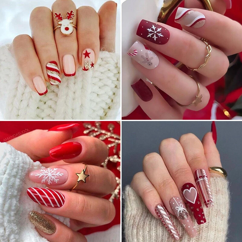 Christmas outlet acrylic nails