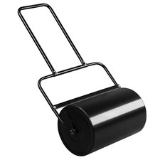 19.5 inch Lawn Roller Iron Cylindrical Black