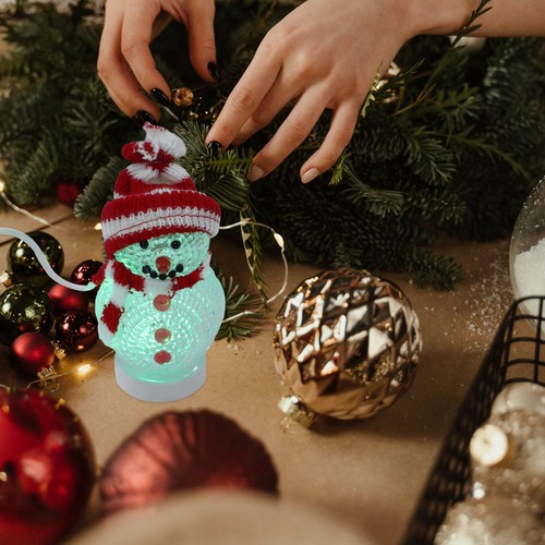 2Pcs Usb Christmas Tree Night Light for Car Snowman Desktop Office Projector - Picture 10 of 12