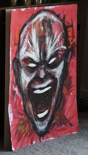 Scream Original Horror Art Paintings On Paper - Picture 3 of 3