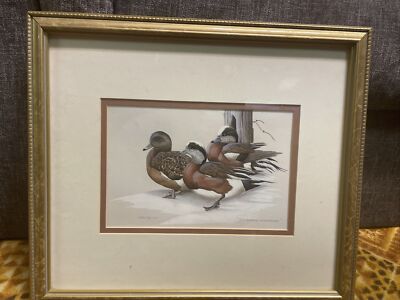 Art LaMay Framed & Signed Print  Wintering Widgeons 