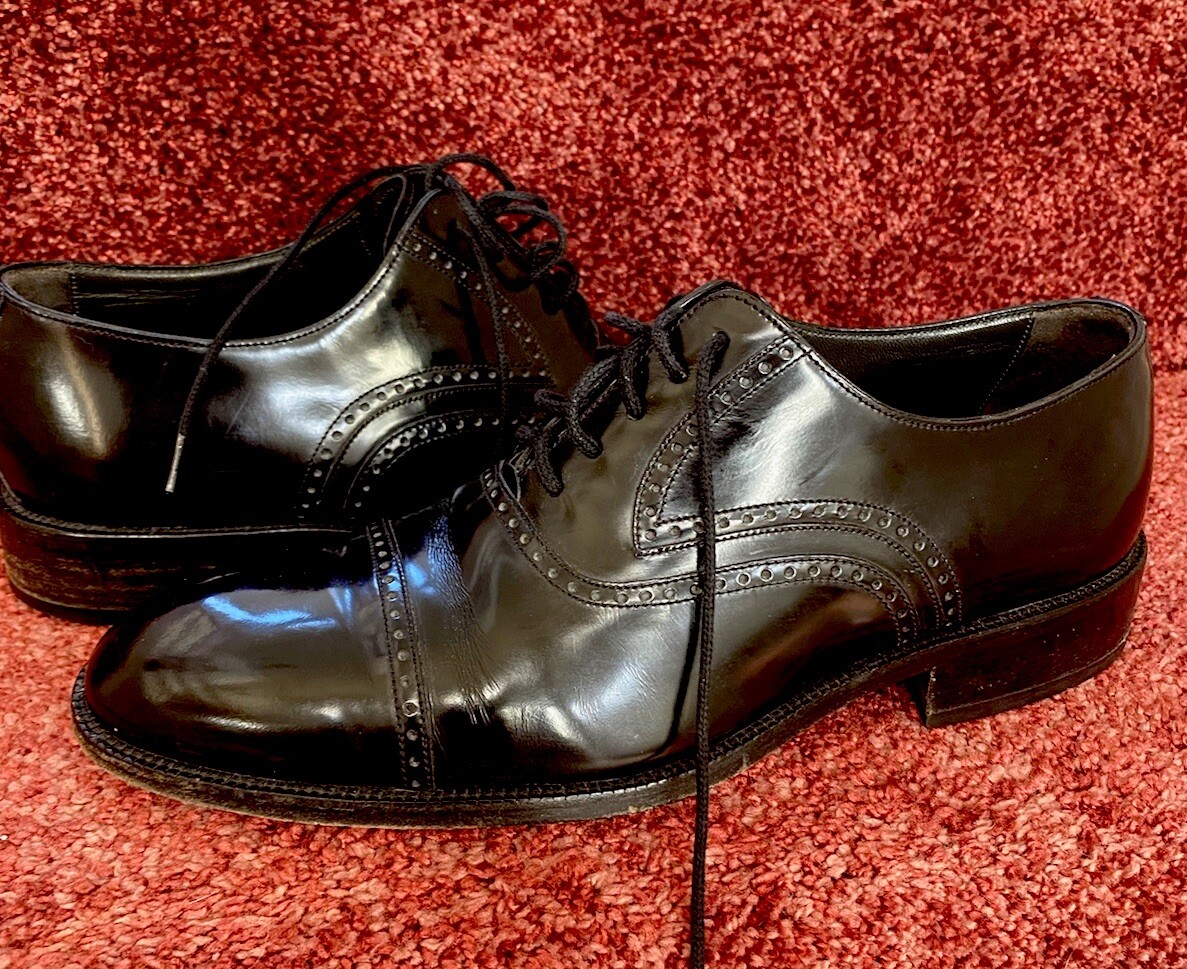 Bally Amado Black Leather Lace Up Oxfords Dress Shoes Size  display picture 1