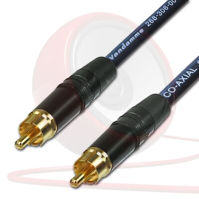 SPDIF Digital Audio Video Koaxialkabel. Cinch auf Cinch. Van Damme 75 Ohm Koax Phono
