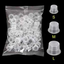 Tattoo Large Medium Small Ink Pigment Cup Ring transparent Microblading Cap Lip