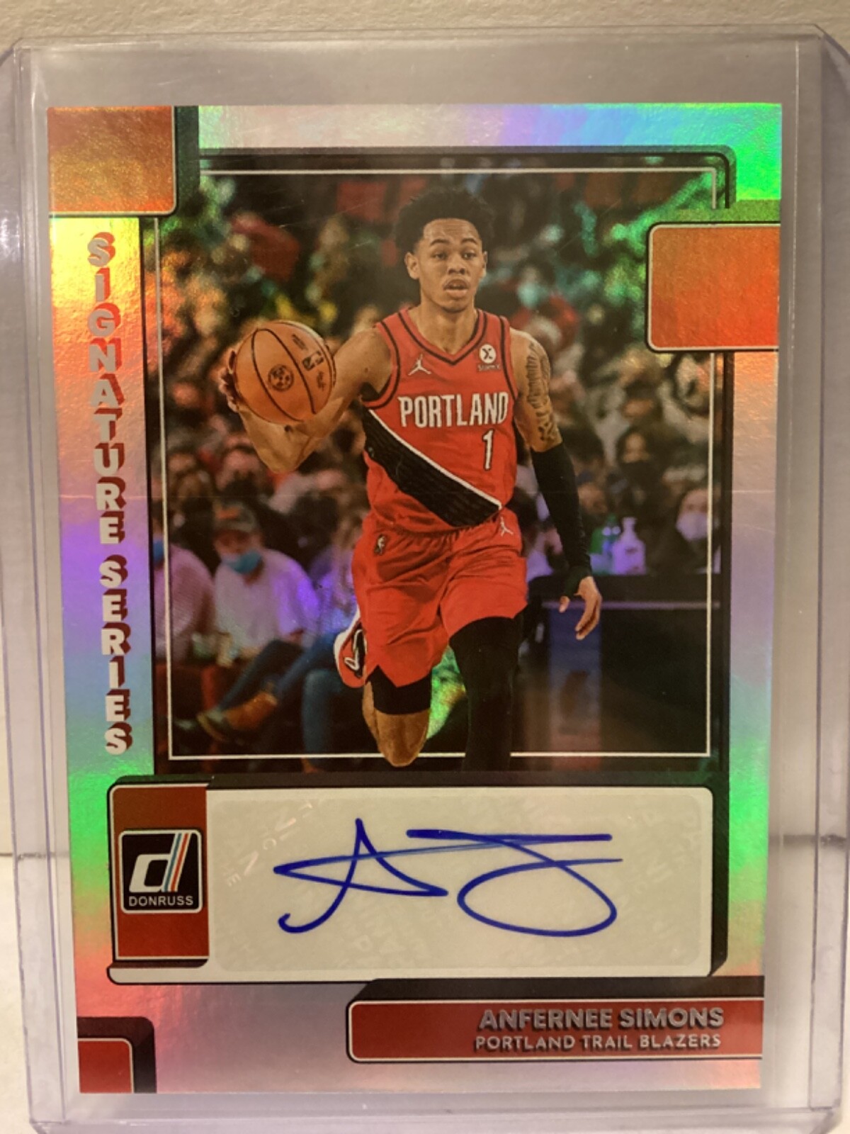 2022-23 Anfernee Simons Donruss Signature Series Auto Silver Prizm Blazers