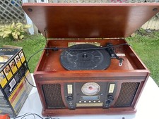 4 in 1 CD Tape Cassette Turntable Record Player. Record Player Missing Needle.