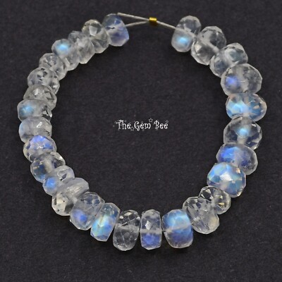 4.5mm Rainbow Moonstone Faceted Rondelle Beads 3'' Strand