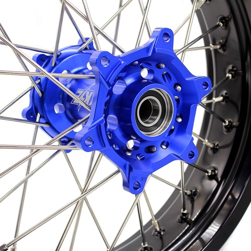 KKE 17" Supermoto Wheels Rim For KTM 125-530CC 2003-2022 Husqvarna Husaberg Blue - Picture 12 of 12