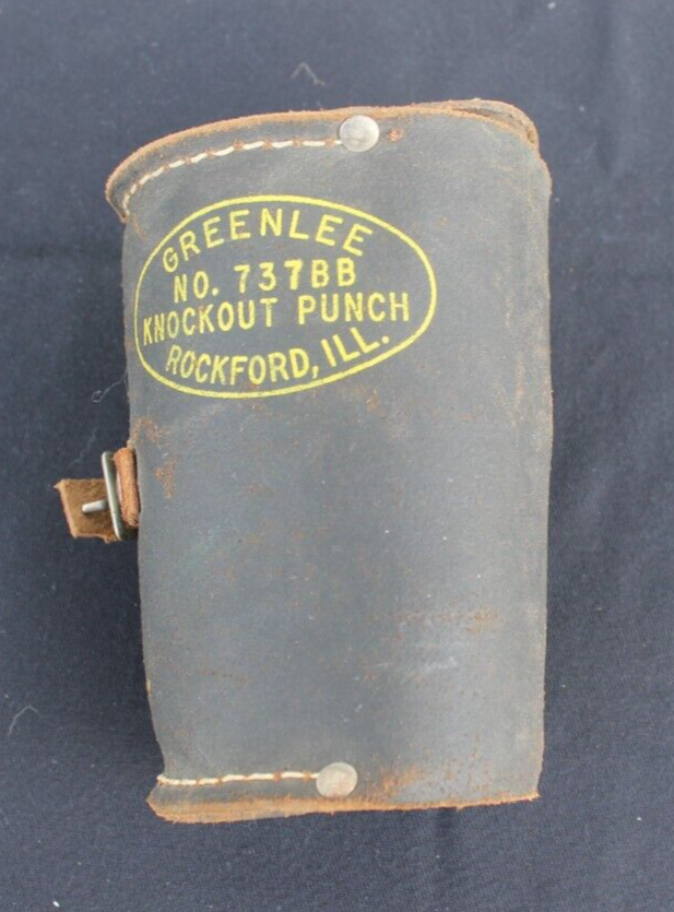 Greenlee Tool Co Knockout Punch Set 737BB w/Leather Pouch 1 ½” & 2