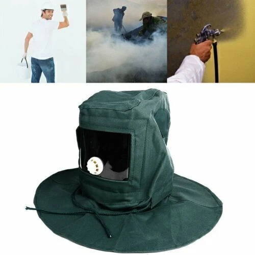 Sandstrahlhaube Maske Sandstrahler Anti Werkzeuge Helm Schutz Wind Schutzmaske - Bild 3 von 8