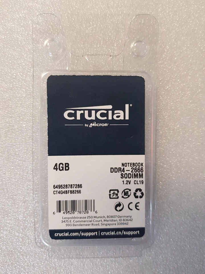 Crucial 4GB DDR4 2666MHz SDRAM Memory Module - PC4-21300 - Image 4 of 4