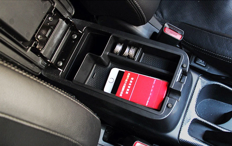 Caja organizadora de almacenamiento reposabrazos interior para Mitsubishi RVR Outlander 2013-2017 Foto 4 de 4