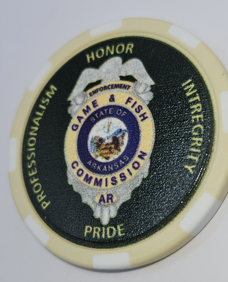 Game Warden Challenge Coin ARKANSAS Game Fish Commission poker chip