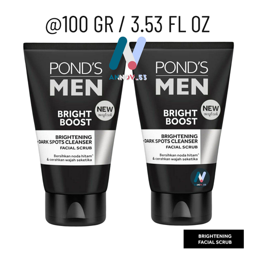 POND'S MEN Bright Boost Dark Spot Dull Antioxidant Cleanser Facial Scrub 2X 100g - Picture 3 of 23