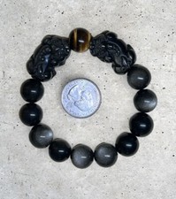 Feng Shui Wealth Obsidian Bracelet Pixiu Money Good Luck Protection New