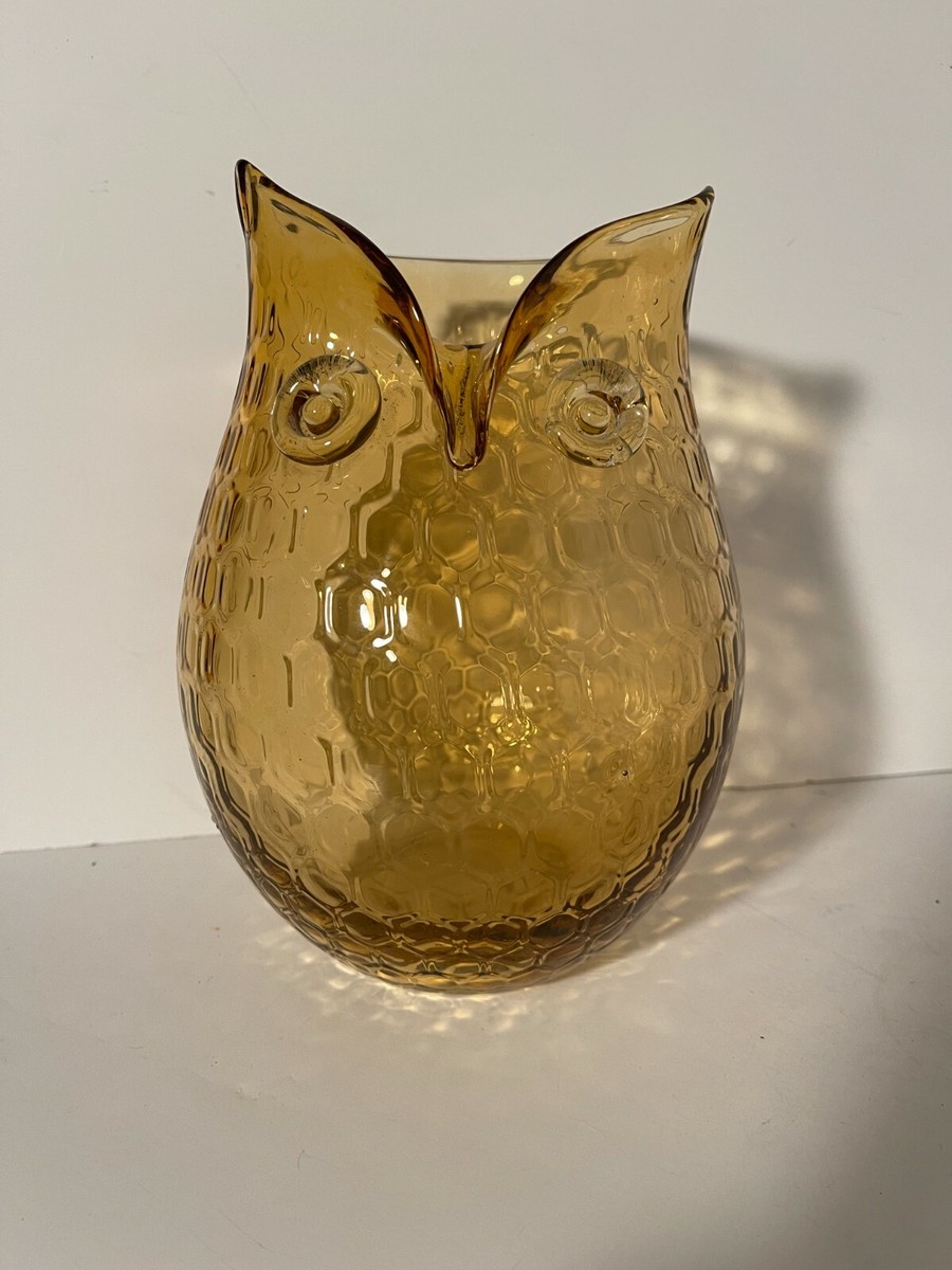 Amber Owl Glass Vases, Set Of Plow Hearth v9306.1blu.de