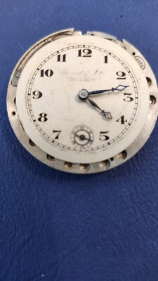 Perret& Fils Gold Pocket Watch Movement 40,2mm not working