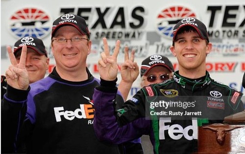 2010 Samsung Mobile 500 Toyota Victory Lane Hat Gibbs Racing Denny Hamlin NASCAR - Picture 7 of 7