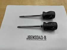 Snap-on Tools 2pc Dark Titanium Hard Stubby Grip Standard Shaft Screwdriver Set