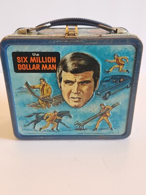 VINTAGE SIX MILLION DOLLAR MAN LUNCHBOX AND THERMOS Aladdin