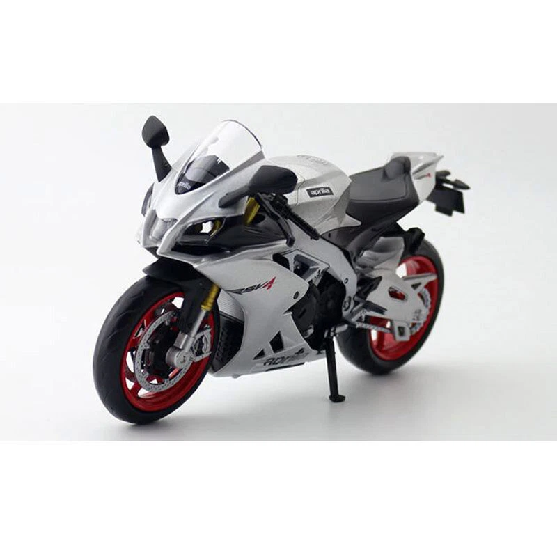 1:12 Aprilia RSV4 RR1000 Diecast Motorcycle Model Toys Gifts for Boys Silver - Image 3 of 4