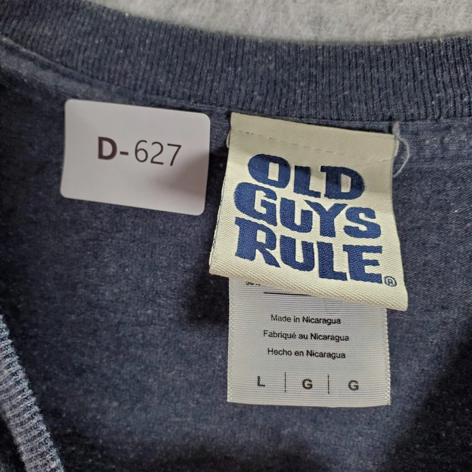 Camiseta Old Guys Rule Hombre Grande Azul Marino Gráfico Grifo Cerveza Potencial Sin Explotar LEER Foto 4 de 4