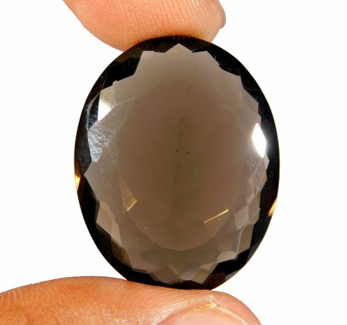 Quartz Fumé Naturel En Cabochon Ovale 17,22 Carats - Pur à La Loupe, Origine Brésil