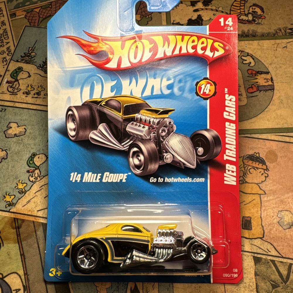 Hot Wheels 2008 New Models 1/4 Mile Coupe Yellow/Black Web Trading Cars 14/24