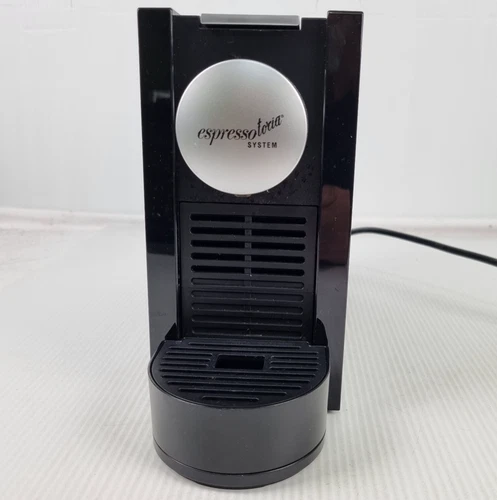 Espressotoria Piccolo Espresso Machine Sleek Black Compact Capsule Coffee Maker