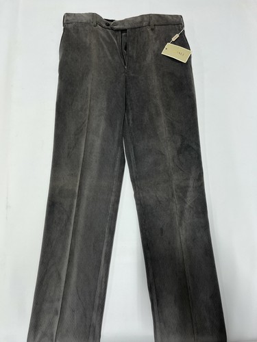 Mens Canali Gray Corduroy Pants Size 